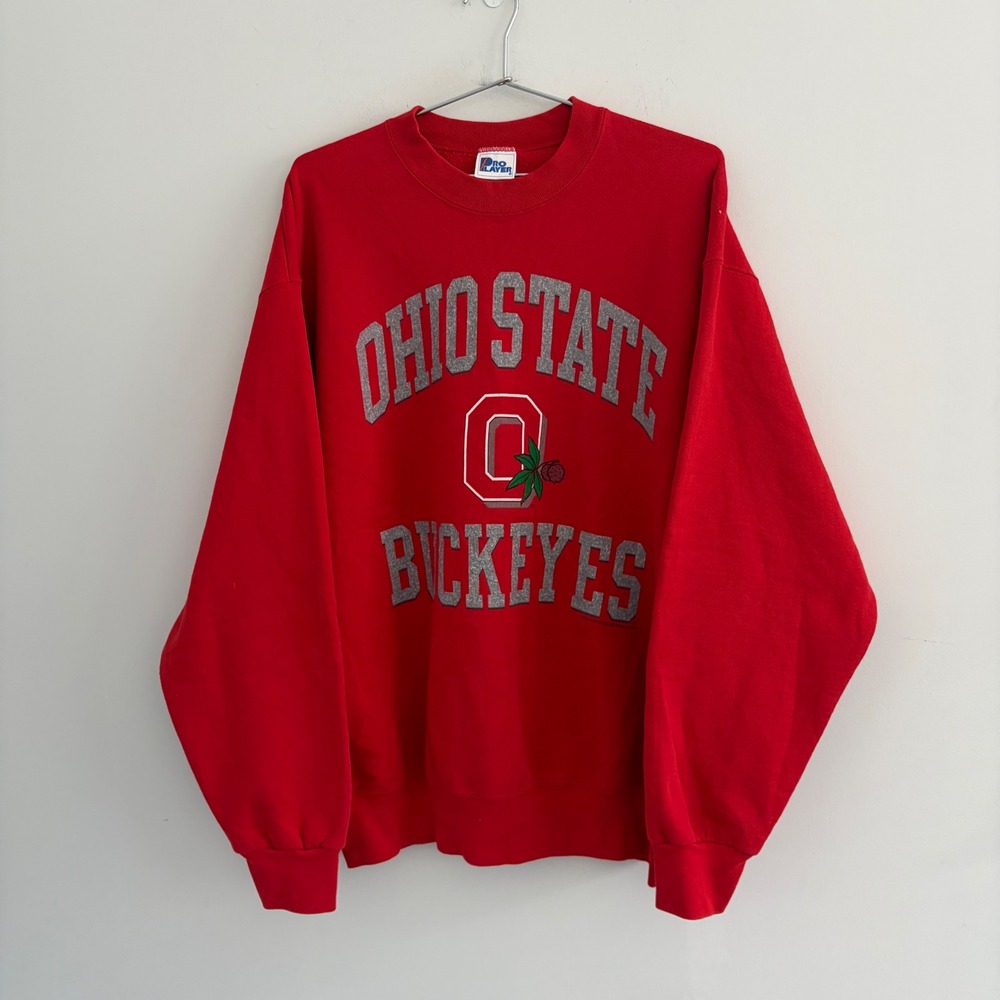 Vintage Pro Layer Ohio State Buckeyes Red Sweatshirt XL 1996